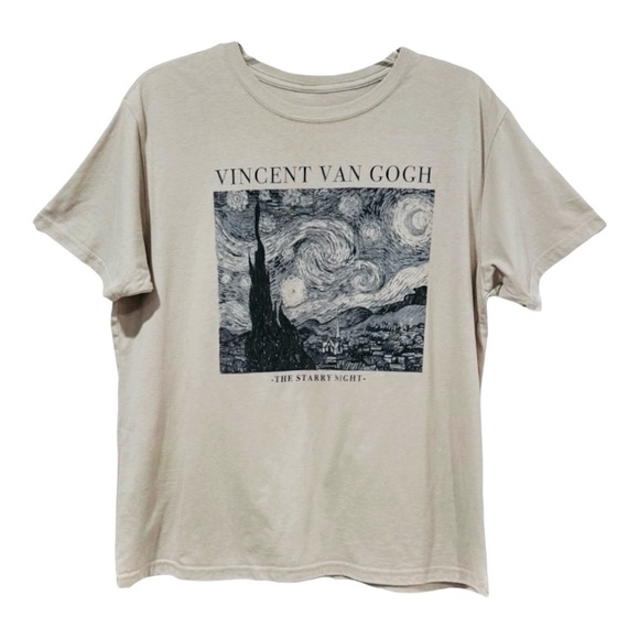 Mighty Fine Tops - Vincent Van Gogh The Starry Night Graphic Short Sleeve Tee Juniors Mighty Fine